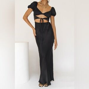VRG GRL Au Revoir Bias Cut Maxi Dress Black
Verge Girl long cutout tie XS